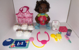 Baby Alive Hasbro 2010 African American Interactive Doll Talk Eats Poops Pee 16” - £247.79 GBP