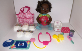 Baby Alive Hasbro 2010 African American Interactive Doll Talk Eats Poops Pee 16” - £242.36 GBP