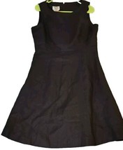 Talbots Women’s Pure Irish Linen Black Sleeveless Fit &amp; Flare Dress Size... - £23.99 GBP