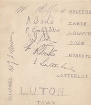 Luton Town Football Club Antique 15x 1930s Hand Signed Autograph s - £31.45 GBP