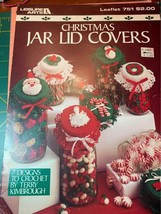 Leisure arts Christmas jar lid covers 7 crochet Designs book - $7.60