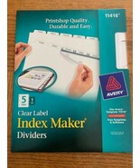 Avery Clear Label Index Marker Dividers 11416 - $430.52 MXN