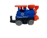 Fisher Price Geo Trax Flip Track Train Engine no 2 Plastic Toy Blue Vint... - $12.84