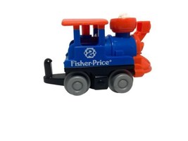 Fisher Price Geo Trax Flip Track Train Engine no 2 Plastic Toy Blue Vintage 1992 - £10.03 GBP