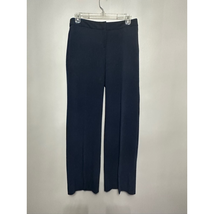 Alfani Dress Career Pants Women&#39;s 2 Blue Stretch Straight Leg Flat Front... - $18.49