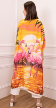Bohemian Kimono with flamingos drawing - $75.50