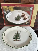 Spode Christmas Tree Fine Porcelain 17 Inch Oval Platter Holiday Serving New NIB - £37.92 GBP