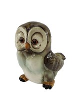 Vintage Ceramic Owl Planter Vase QUON-QUON Japan 5.5inch Brown - $19.79