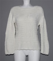 VTG? Tommy Bahama Varied Textures No-Collar Cotton Blend Cream Sweater W... - $24.99