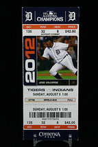 Detroit Tigers vs Cleveland Indians MLB Ticket w Stub 08/05/2012 Jose Valverde - £9.14 GBP