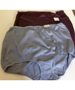 Three Cotillion Briefs Size 9 Plum and Blue 100% Nylon - $27.08 CAD