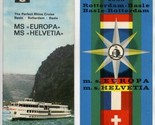 MS Europa &amp; MS Helvetia Rhine Passenger Brochures 1963 Koln Dusseldorfer - $27.79