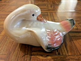 Vintage Brazil Colorful Iridescent Glazed Ceramic Duck Figurine #228 Lustreware - £13.82 GBP