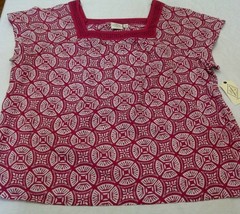 Women&#39;s St. John&#39;s Bay Shirt Ultra Pink 2010 Size 2X New W Tags - £12.08 GBP