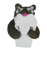 Travel Neck Pillow with drawstring Hoodie Animal plush  w luggage hook n... - $14.83