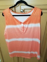 Women&#39;s Verigated Orange Striped Top, Size 5XL - £15.22 GBP