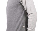 Akomplice Men&#39;s Grey Heather Button Fleece Raglan Crew Neck Shirt NWT - $44.93