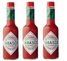HOT SAUCE Tabasco Red Pepper 180ML Original Mcilhenny Company 3x60ml - £11.44 GBP