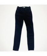 Madewell Size 25 Women’s Black 9" high rise skinny Jeans Solid Black Slim - $31.57