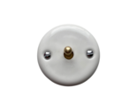Porcelain Surface Mounted Toggle Switch, 1 Gang Two-Way White Diameter 2.5&quot; - $41.22