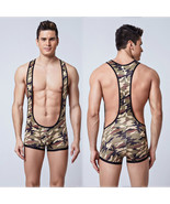 Men&#39;s Sexy Camouflage Jumpsuit Sexy Underwear Original SIZEM - £13.58 GBP