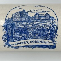 Snyder Nebraska Centennial Ceramic Rolling Pin 1890 1990 Farm House Decor  - $48.95