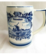 Delft Blue Beer Stein Mug Windmill Holland Handpainted t Delftsche Huys ... - £23.99 GBP