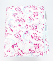 Simply Shabby Chic Baby Blanket Petite Paisley Quilt 36&quot;x45&quot; Cotton Pink White - £74.81 GBP