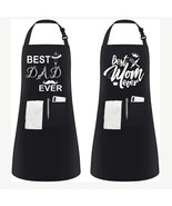 Pack of 2 combo gift for mom dad Cooking Apron for Women mens printed Apron - $18.68