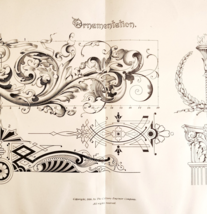 1899 Letter Book Ornamentation Victorian Lettering Example Penmanship DWH5A - $549.97 MXN