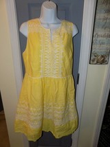 Vineyard Vines Yellow Happy Cheery Embroidered Sundress Size 12 EUC - £57.20 GBP