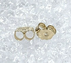 NEW Real set of 2 14K Yellow Gold Ultra-Lightweight Friction Earring Back 4.2 mm - £19.62 GBP
