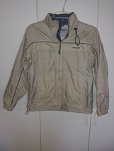 TAG RIDER BOYS&#39; TAN HOODED NYLON ZIP JACKET-M(10/12)-MEDIUM WEIGHT-BAREL... - €6,67 EUR
