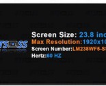 23.8 Lcd Replacement For Lm238Wf5-Ssh1 Lm238Wf5-Ssf1 Lm238Wf5-Ssd1 L1730... - $481.99