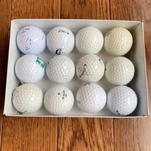 12 Golf Balls Assorted Top Name Brands Cleaned Boxed Pre-Owned Used 1 Dozen Box - £11.65 GBP