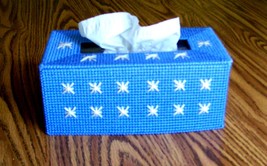 Tissue Topper, Long Box Style, Plastic Canvas, Handmade, Made to Order,  - $23.00