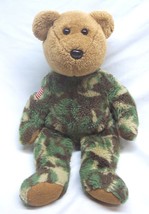 Ty Beanie Buddies Hero The Military Camo Teddy Bear 14" Plush Stuffed Animal Toy - $19.80