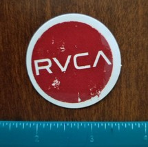Authentic RVCA Sticker Small White and Red &#39;RVCA&#39;  1 3/4&quot; Round COOL!! - £1.57 GBP