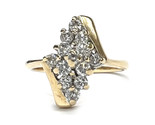 .36 Women&#39;s Cluster ring 14kt Yellow Gold 358008 - $299.00