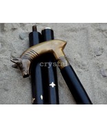 Victorian walking stick brass cane handle gift adjustable hiking cane - £22.79 GBP