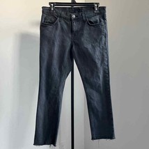 Current/Elliott The Cropped Straight Jeans in Drifter Frayed Hem sz 26 - £27.05 GBP