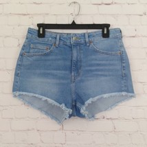 Divided Shorts Womens 10 Blue Jean Denim High Rise Cut Off Fringe Casual  - $15.99