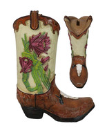 Country Western Texas Longhorn Cow Skull With Rose Cactus Cowboy Boot Mo... - £20.41 GBP