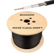 Rg58 Coaxial Cable 200Ft, Low Loss Cable Rg58 50 Ohm Coax Cable For Wifi... - $113.04