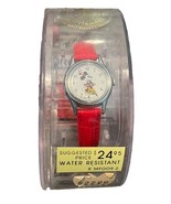 VTG Walt Disney Minnie Mouse Watch New Battery &amp; Red Leather Strap Lorus... - $959.25 MXN