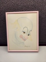 Vintage Original Clown Art Painting Signed Bruce Hamilton 1969 Framed Watercolor - £17.57 GBP