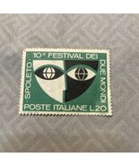 Italy Stamp Two Worlds Festival Spoleto 1960s Green Used - €2,05 EUR