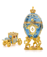 Royal Imperial Aqua Easter Egg Replica: Extra Large 6.6 inch + Carriage ... - $74.20