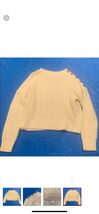 Elegant Cream Sweater with Button Accents - $13.86