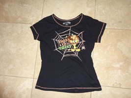 Black Looney Tunes Tweety Twick or Tweet Spider Web Pumpkin T-shirt Girl... - £18.61 GBP